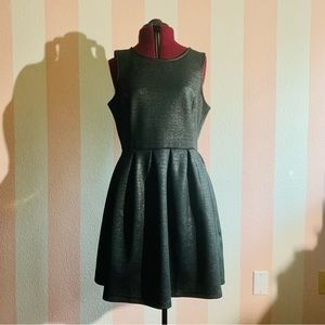 Black metallic dress with pockets!